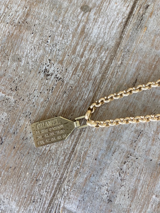 Vintage Chanel Tag Necklace - Picture 6 of 8
